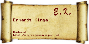Erhardt Kinga névjegykártya